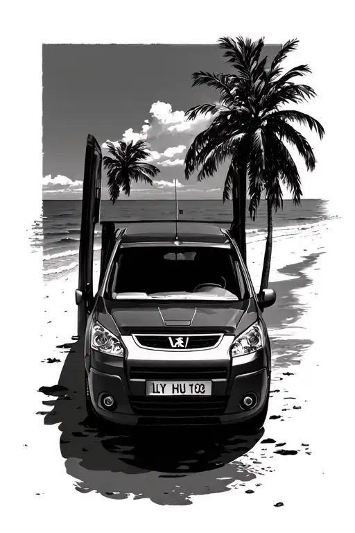 Peugeot Partner 2006 At Beach Scene