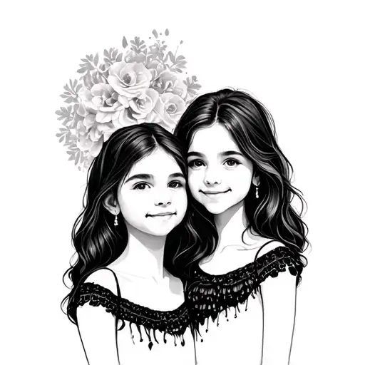 Mother With 2 Daughters To Get Matching Simple Design Single Color