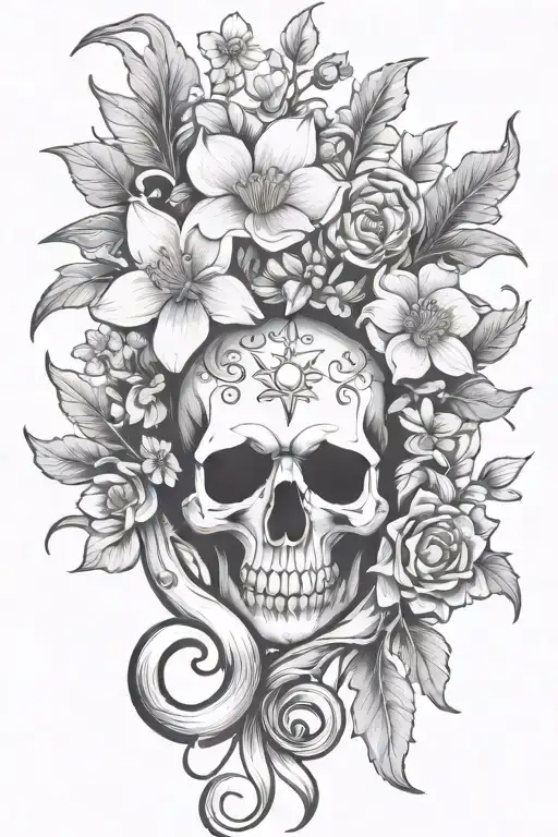 Daffodil Poppy Lalarkspur Antlers Anchor Cat Paw Print Tattoo