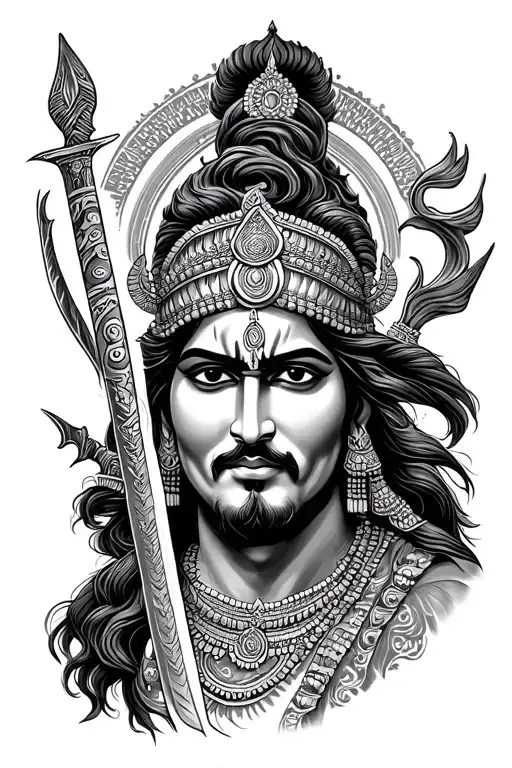 Shiv Tilak With Trishul And Shiv Ling Outer Forarm