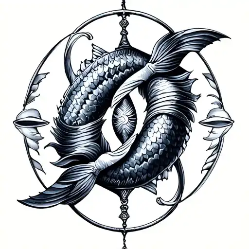 Libra An Pisces Zodiac Sign Intertwined
