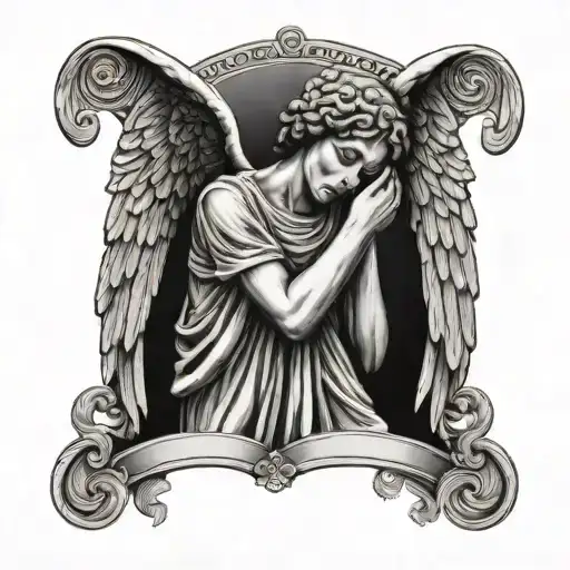 Weeping Angel Crying Woman With Letter S
