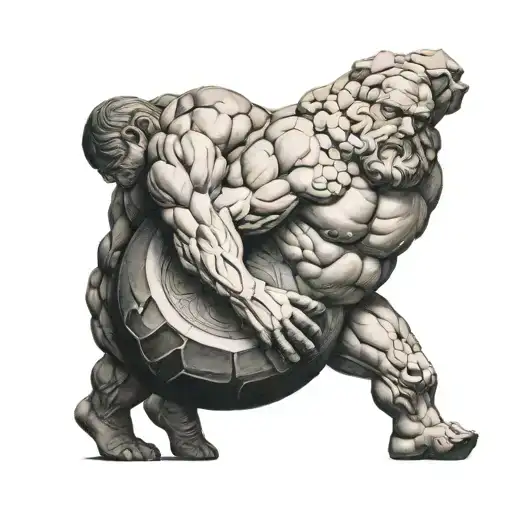 Sisyphus Pushing Stone