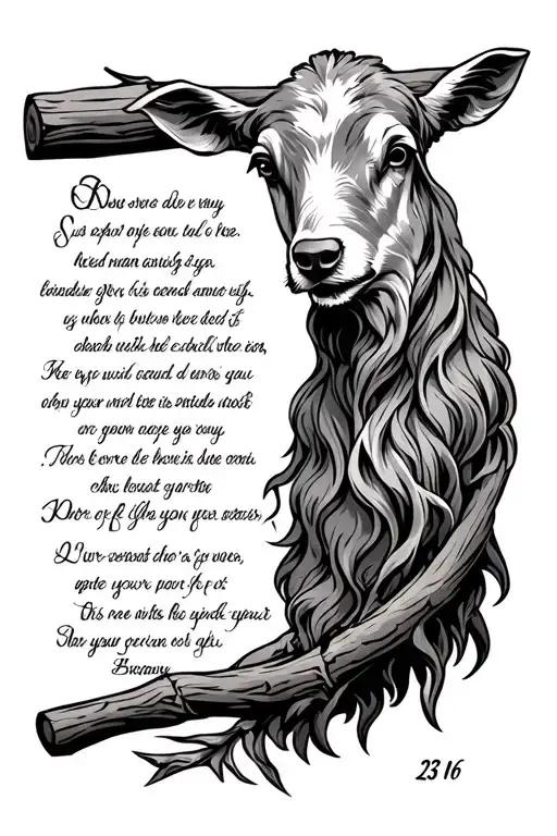 Psalms 23 1-6 With Shepherd Stick