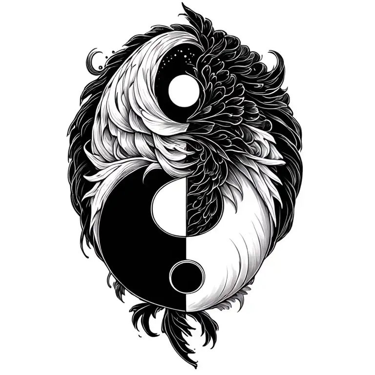 Pisces & Virgo Yin Yang Symbol