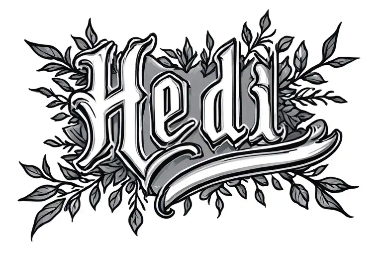 The Name Heidi Written With Amity Affliction Font