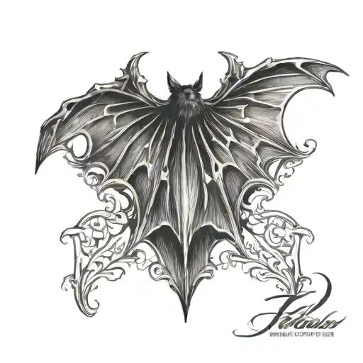 Bat Wings Across Shoulders