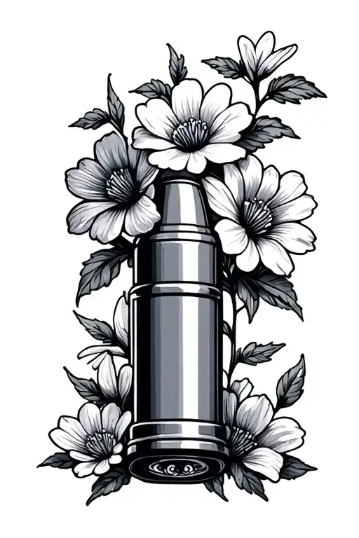 Shotgun Shell With Flowers Growing