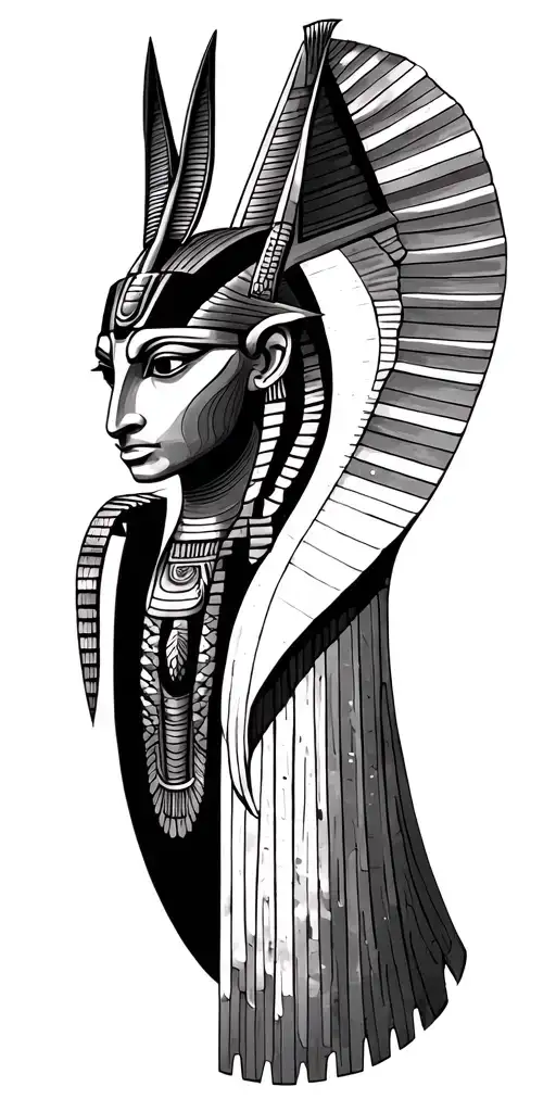 Anubis And Horus Egiptian God Ra