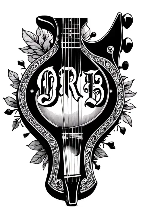Mandolin With Initials Drb