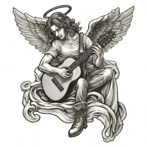 Angel Playing Guitar