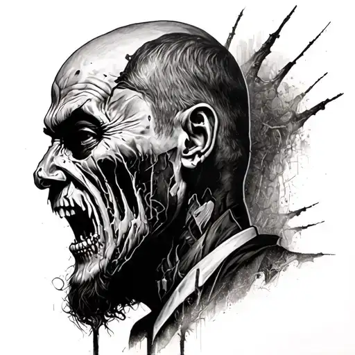 Horror Male Movies Depicting A Collage