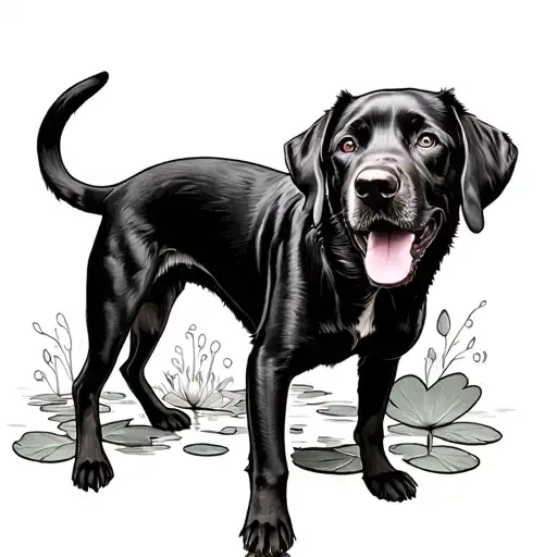 Dog Named Lily Pad Black Lab