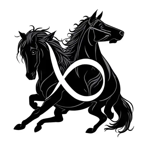 Infinite Sign With Horse And Dog