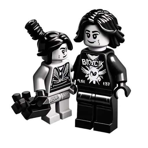 Lego Bricks With Kiara Shianna And Brock Written In Them
