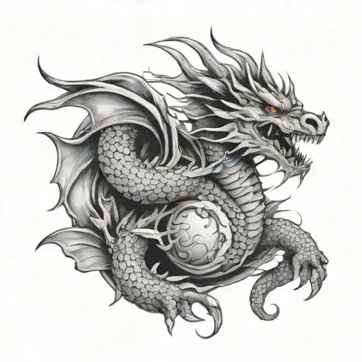 Dragon With Japenes House