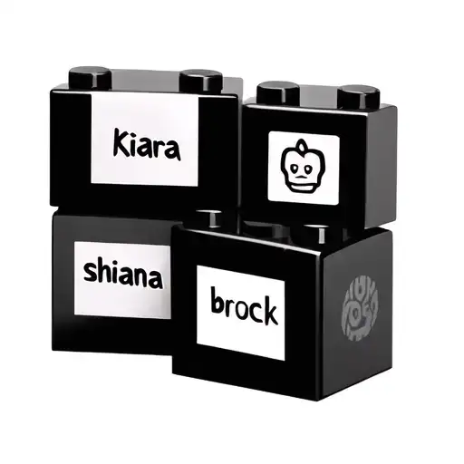 Lego Blocks With Kiara Shianna And Brock Written In Them