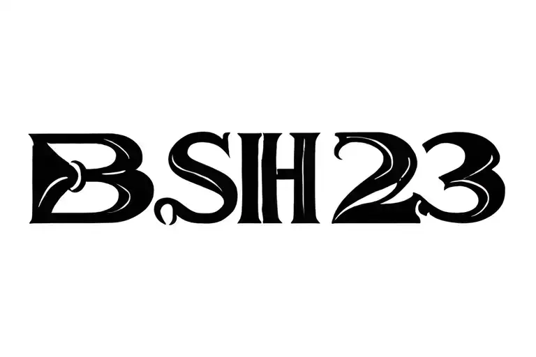 Letter B S H 23 Incorporated Symbolizing Your Love
