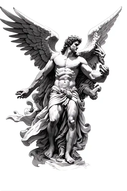 St Michael The Archangel Michael Defeating Lucifer