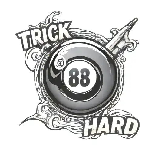 Extremely Simple 8 Ball That Has The Following Text ' Truck Hard'