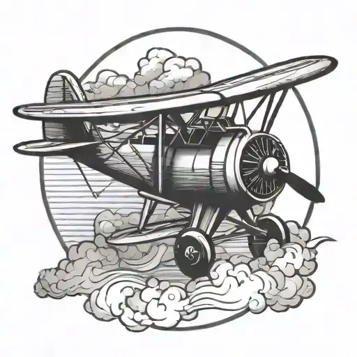 Vintage Airplane Flying