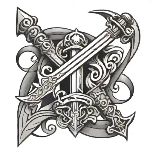 Sword Intertwined Symbolizing