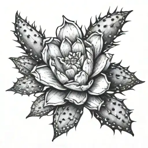 Prickly Pear Flower Tramp Stamp