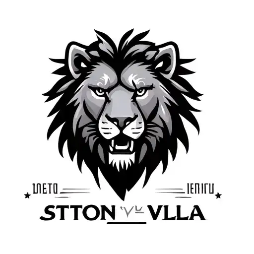 Aston Villa Football Club Logo With Lion Head