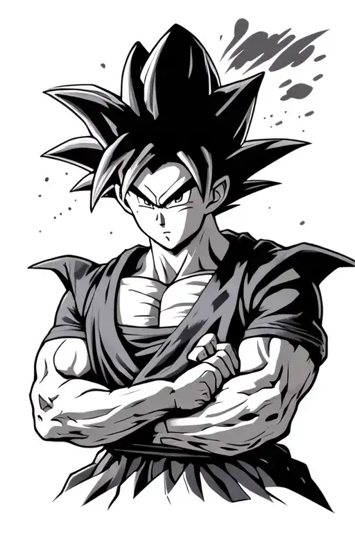 Dbz Tattoo Design Featuring Super Saiyan 2 Gohan From Cell Saga