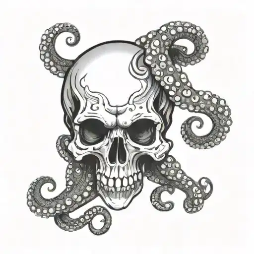 Skull And Octopus