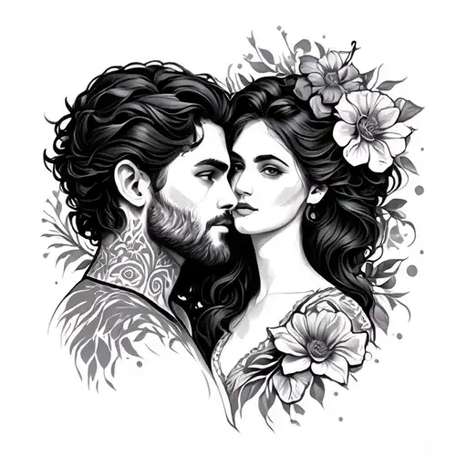 Couple Outline Of Face