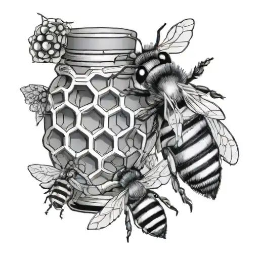 Beehive Honeycomb Jar Filled
