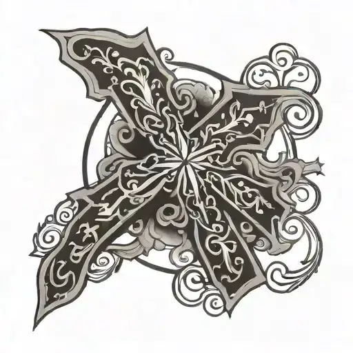 Cross Tattoo Featuring Date June 2 2024