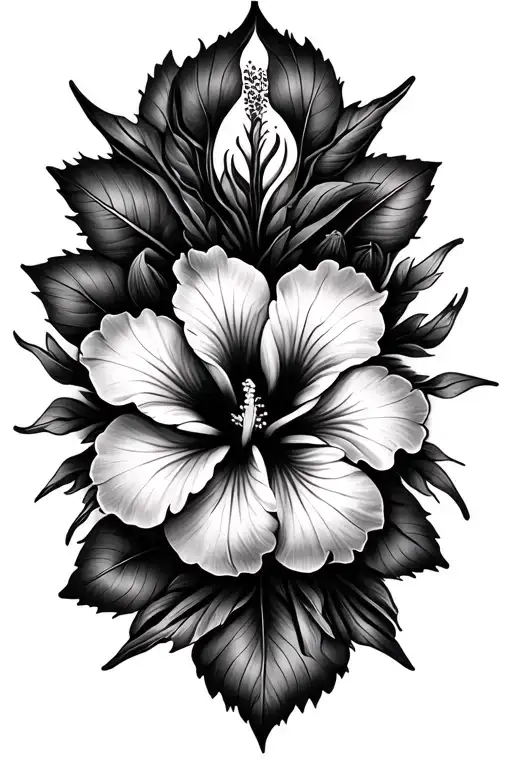 Mandala With Hibiscus Flower Surrounded