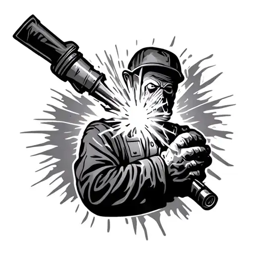 Welding Torch Surrounded