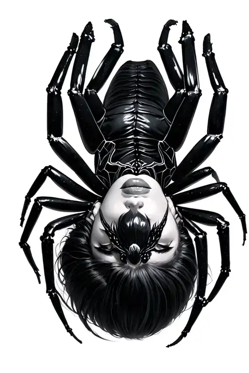 Spider Lili Upside Down With Straigth