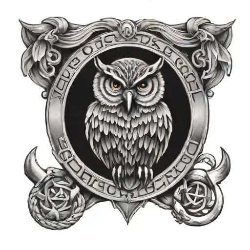 Owl And An Anchor Usn