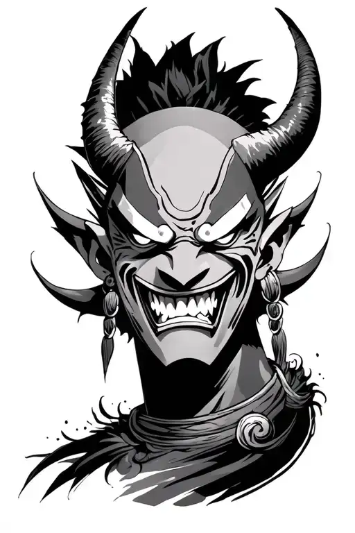 Oni Mask With Zoro One Piece
