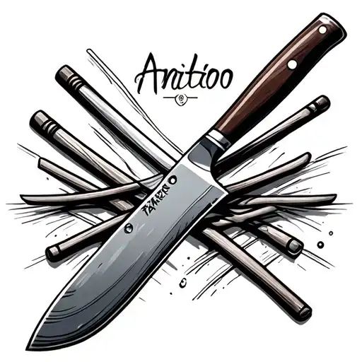 Butcher Knife And Chopsticks