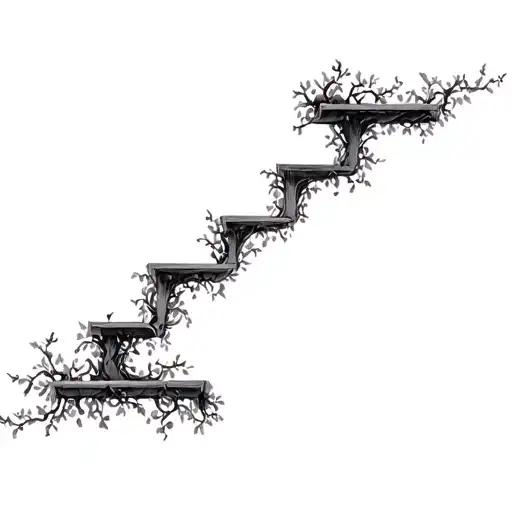 Stairway To Heaven With Vines Wrapped