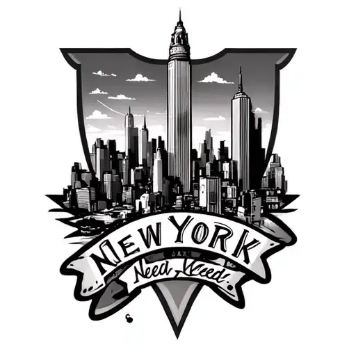 New York City Theme With New York Ya Need Logo Detailed Leg Sleeve