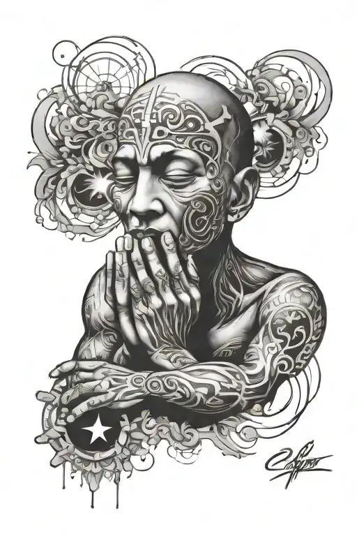 The World Is Yours With A Face And Praying Hands
