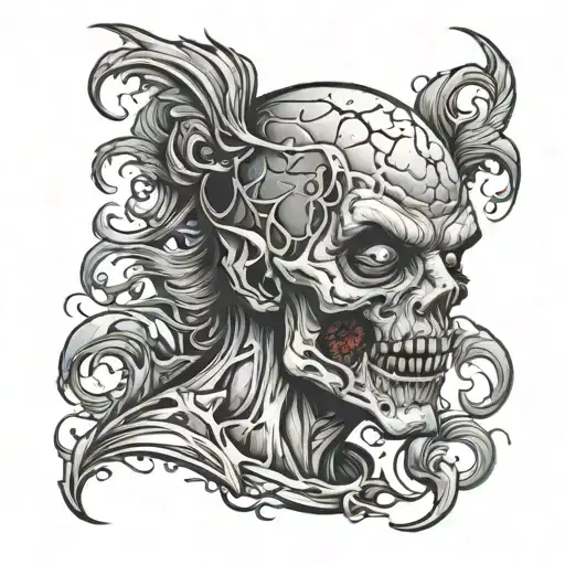 Stchroumphette Zombie Head