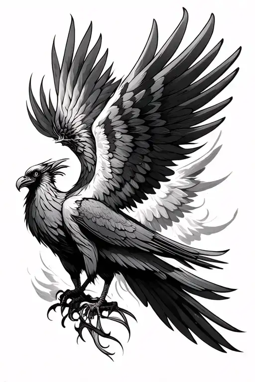 Pheonix Rising With Wings