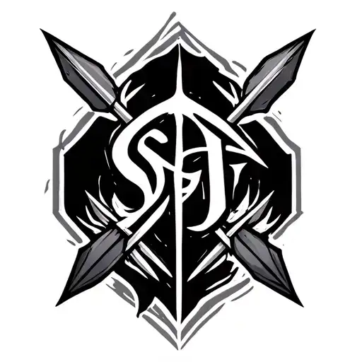 S T J F Crossed Arrows