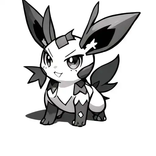 The Pokemom Sylveon In Cyber Sigilism Style