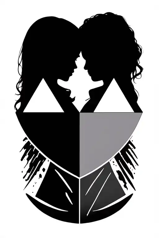 Arrow And Three Triangles Brother And Sister