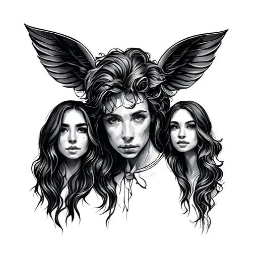 Family Of Three Tattoo Lines