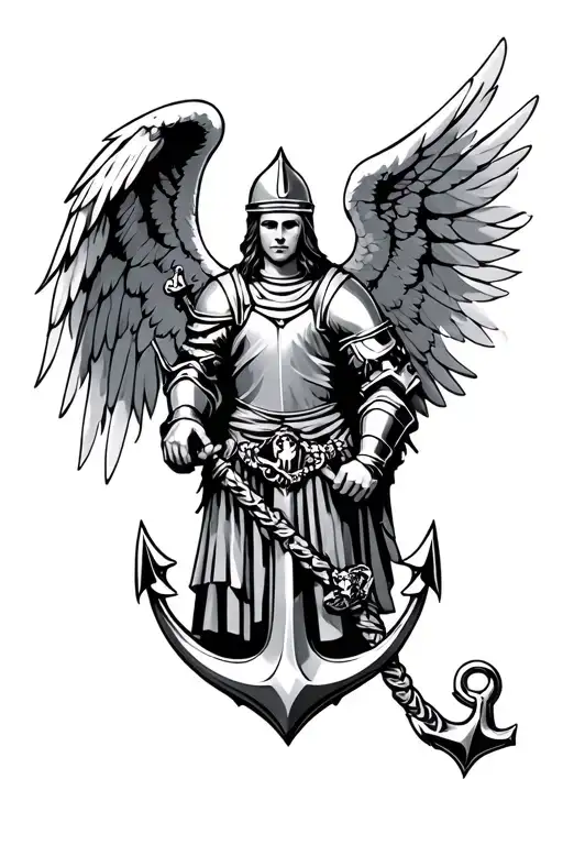 Knight Angel With Anchor