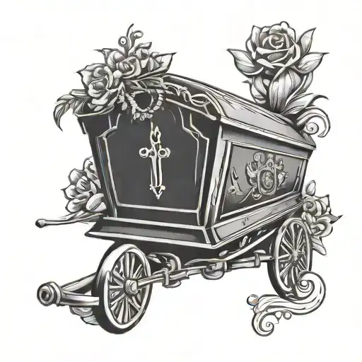 Coffin On Wheels Lowered